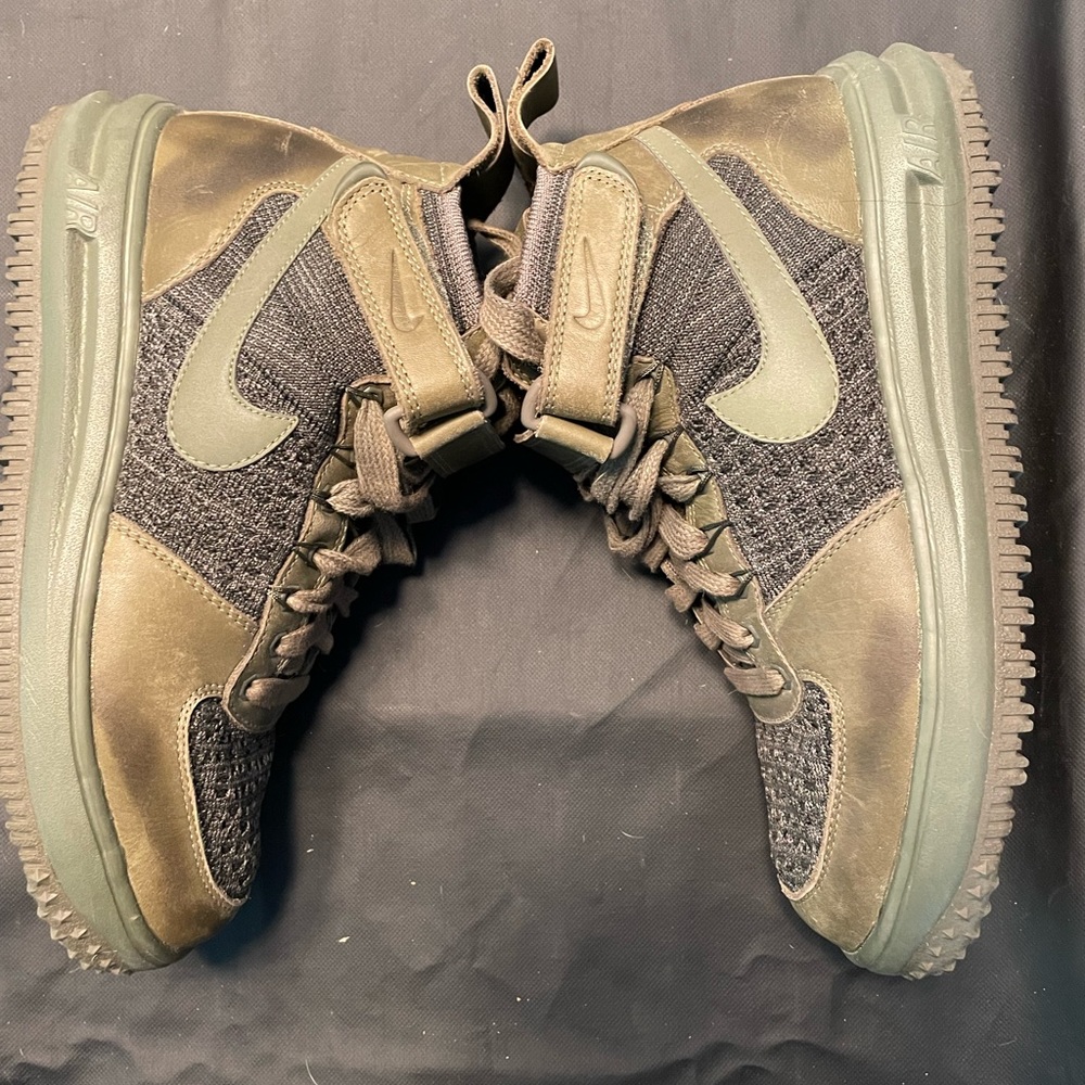 Nike Lunar Force 1 Flyknit Workboot Army Green - Picture 3 of 8